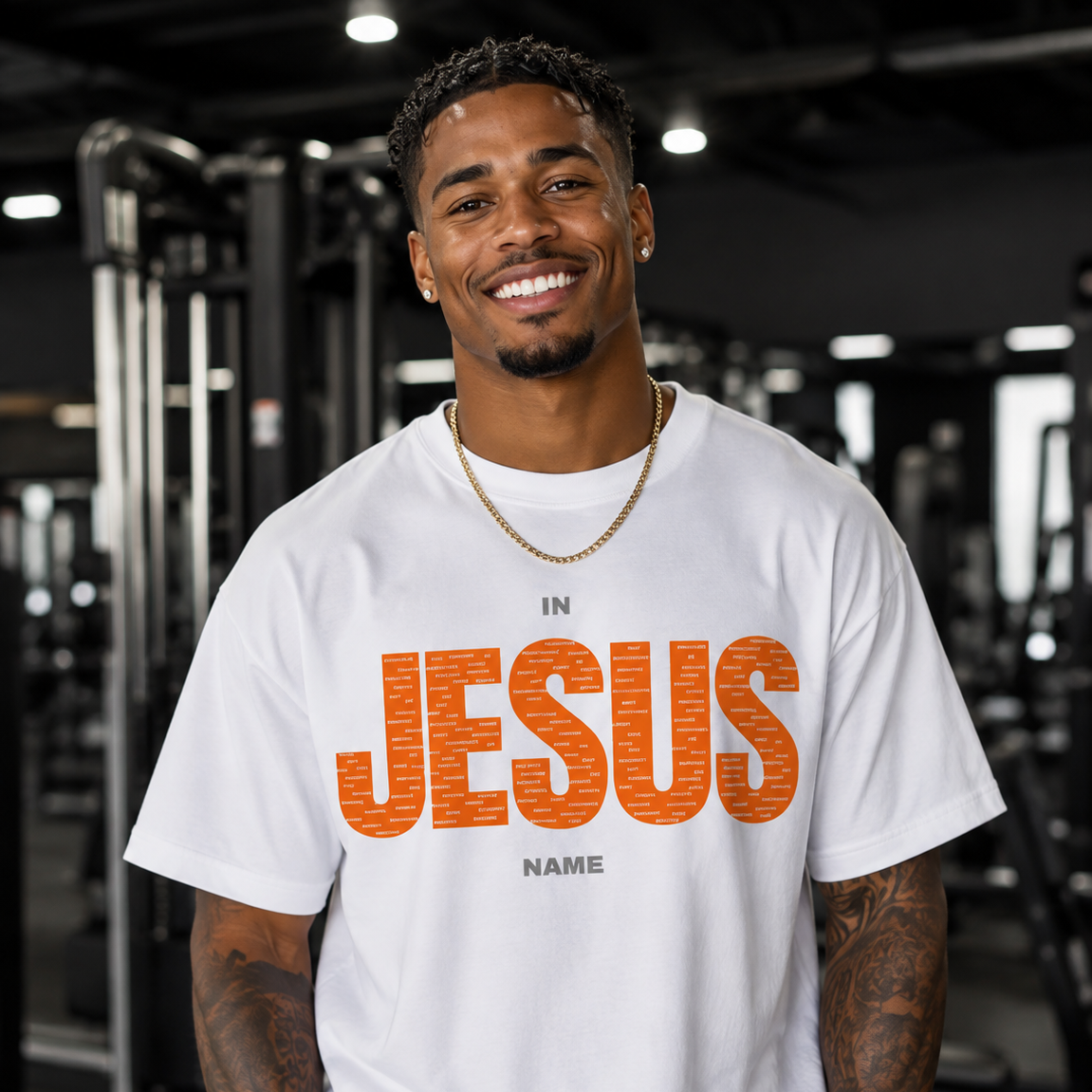 IN JESUS NAME (OVERSIZED ORANGE)
