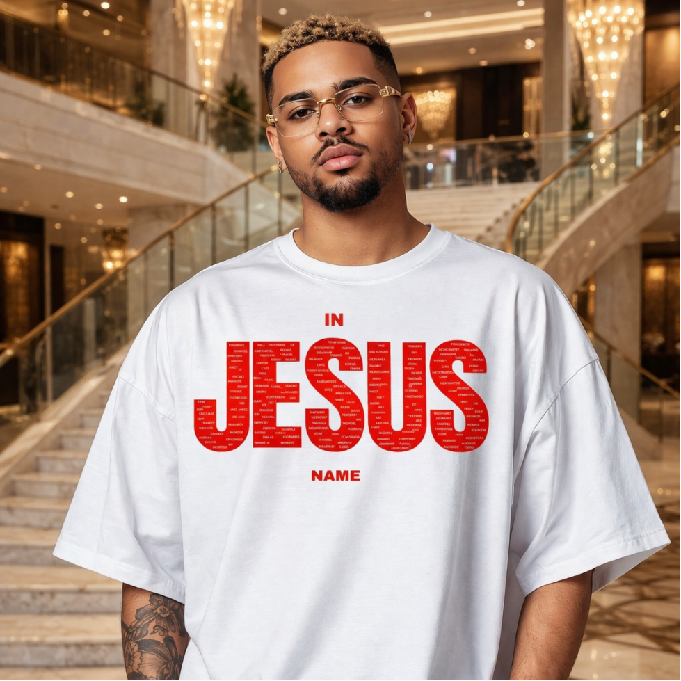IN JESUS NAME (OVERSIZED RED)