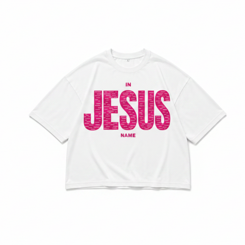 IN JESUS NAME (OVERSIZED PINK)