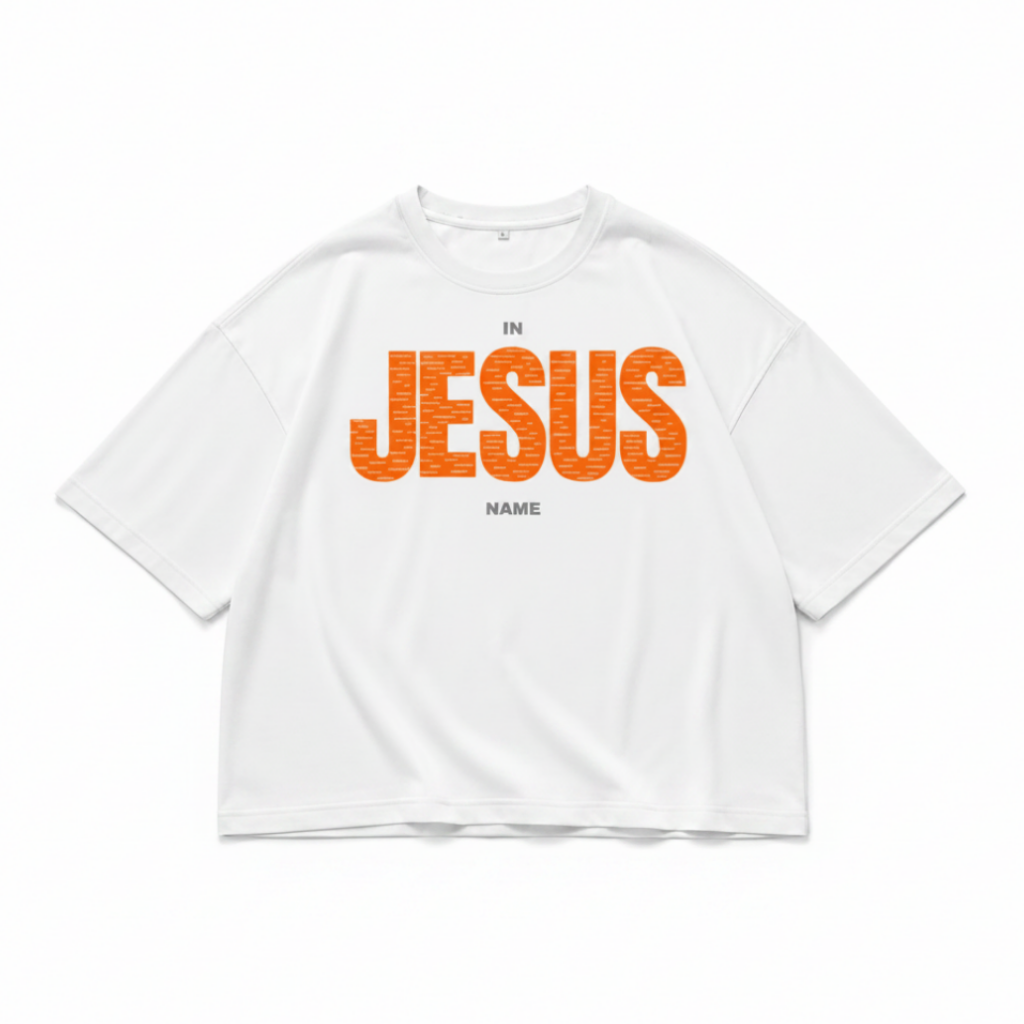 IN JESUS NAME (OVERSIZED ORANGE)