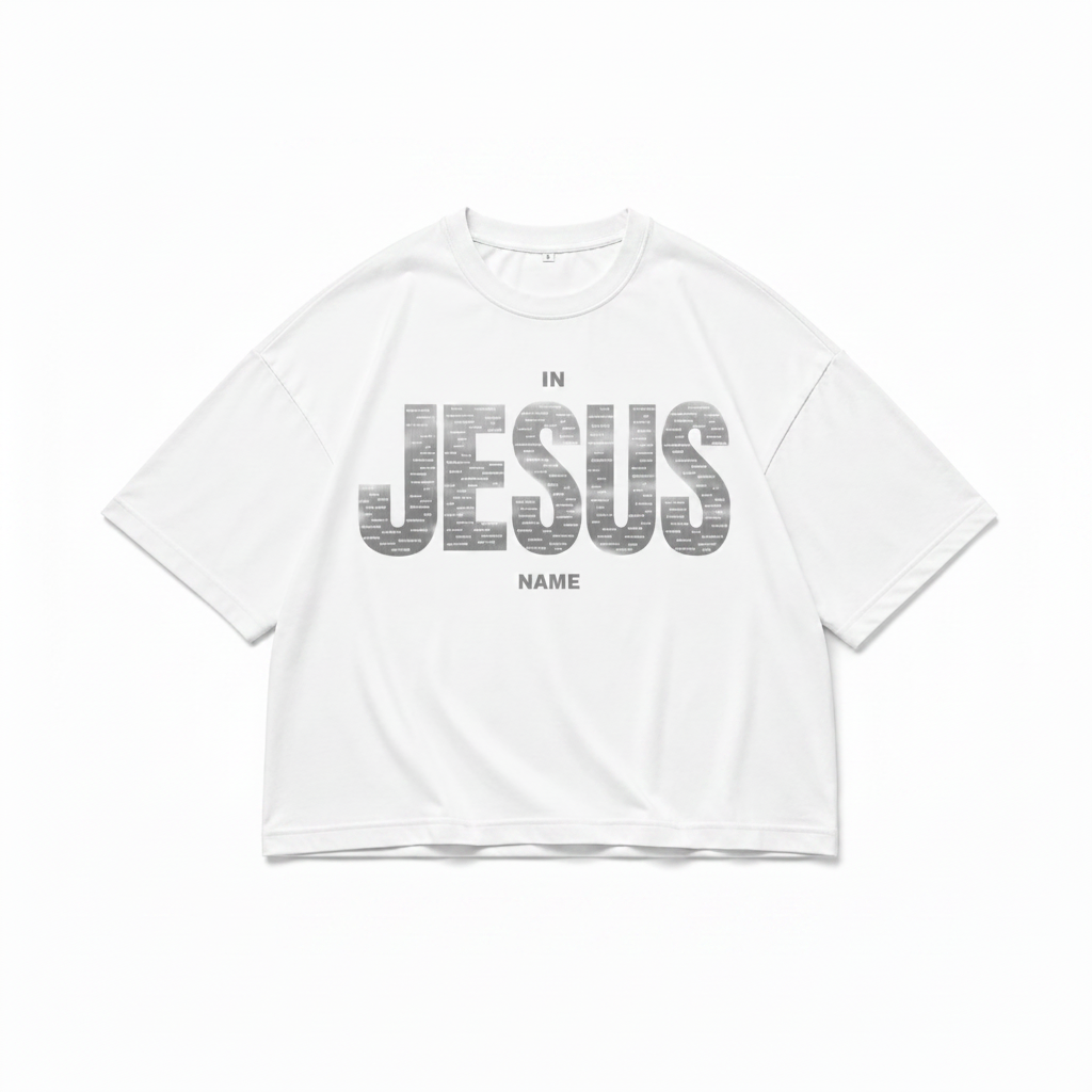 IN JESUS NAME (OVERSIZED GREY)