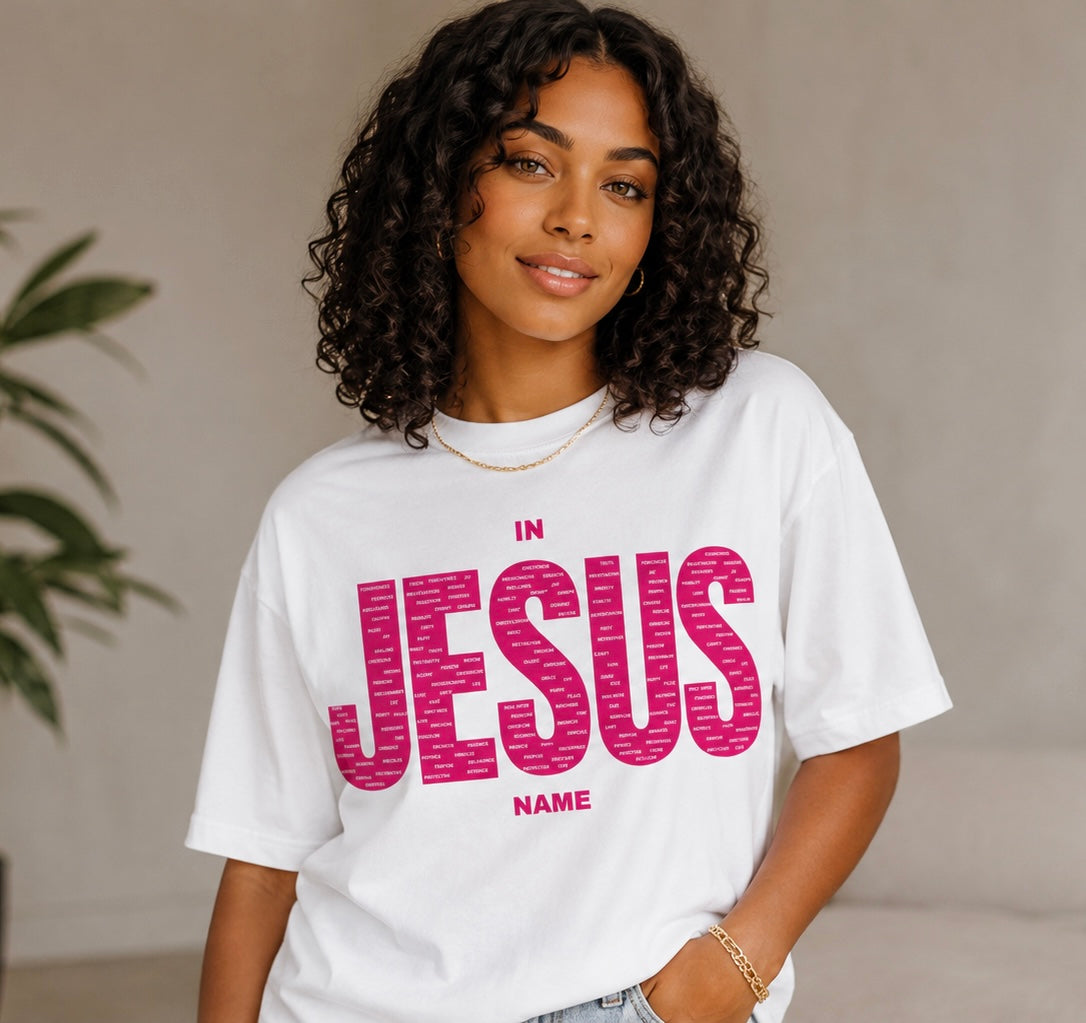 IN JESUS NAME (OVERSIZED PINK)