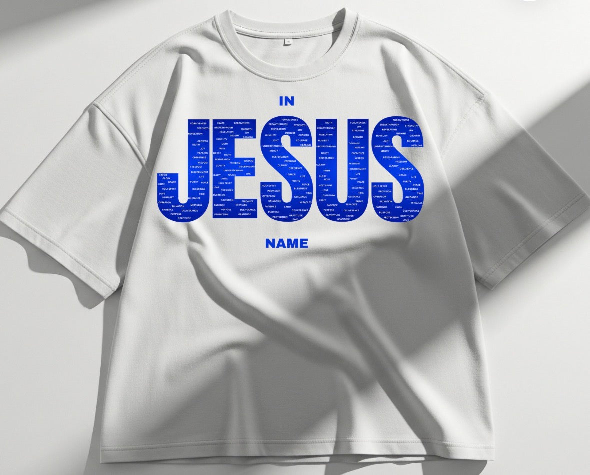 IN JESUS NAME (OVERSIZED BLUE)