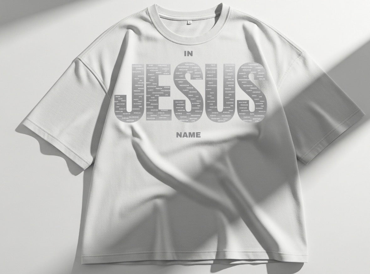 IN JESUS NAME (OVERSIZED GREY)