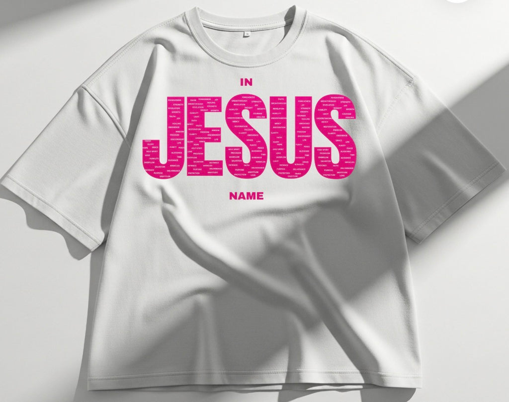 IN JESUS NAME (OVERSIZED PINK)